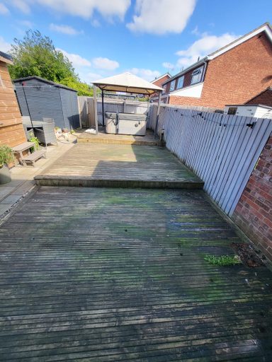 Decking - Before Decking Pressure washing Earith